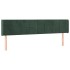 Cabecero de terciopelo verde oscuro 163x16x78/88