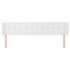 Cabecero de cuero sintético blanco 163x16x78/88