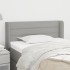 Cabecero de tela gris claro 93x16x78/88