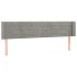 Cabecero de terciopelo gris claro 163x16x78/88