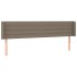 Cabecero de tela gris taupe 203x16x78/88