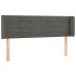 Cabecero de terciopelo gris oscuro 147x16x78/88
