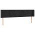 Cabecero de terciopelo negro 203x16x78/88