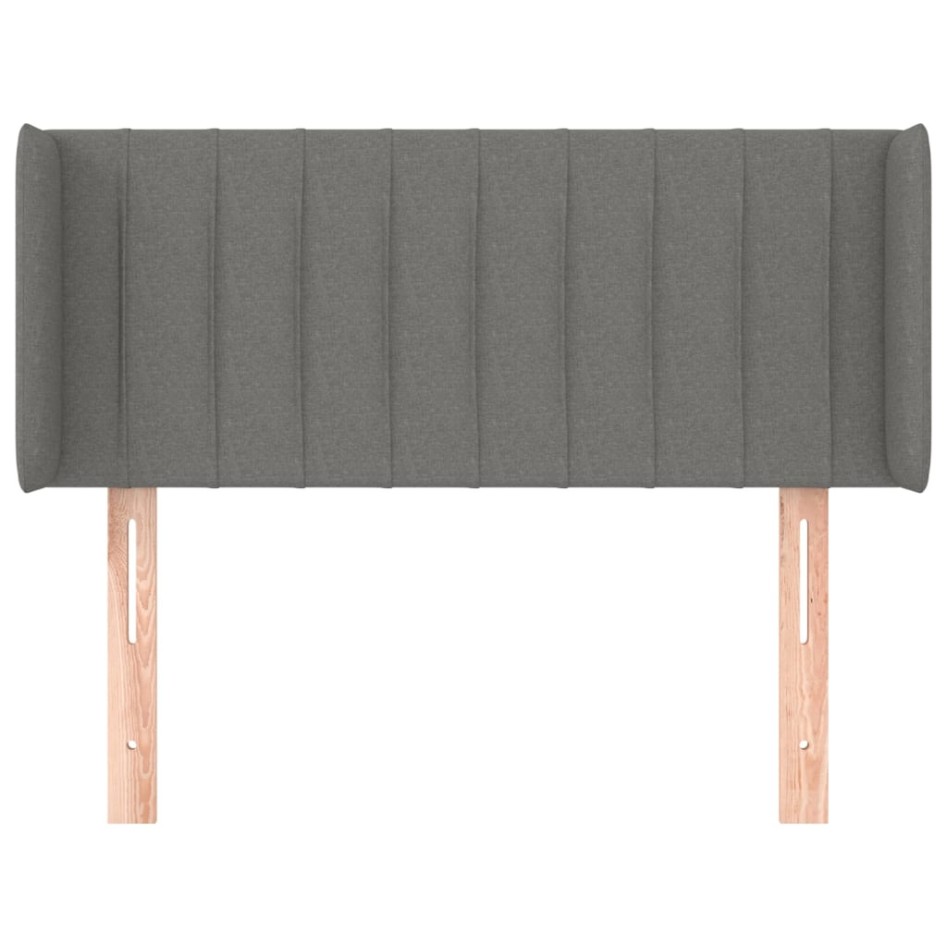 Cabecero de tela gris oscuro 103x16x78/88