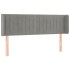 Cabecero de terciopelo gris claro 147x16x78/88