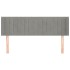 Cabecero de terciopelo gris claro 147x16x78/88
