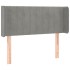 Cabecero de terciopelo gris claro 93x16x78/88
