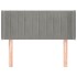 Cabecero de terciopelo gris claro 93x16x78/88