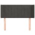 Cabecero de terciopelo gris oscuro 103x16x78/88