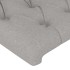 Cabecero de tela gris claro 103x16x78/88