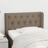 Cabecero de tela gris taupe 83x16x78/88
