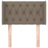 Cabecero de tela gris taupe 83x16x78/88