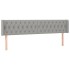 Cabecero de tela gris claro 183x16x78/88
