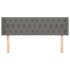Cabecero de tela gris oscuro 163x16x78/88
