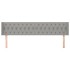 Cabecero de tela gris claro 203x16x78/88