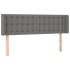 Cabecero de tela gris oscuro 147x16x78/88