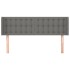Cabecero de tela gris oscuro 147x16x78/88