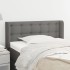 Cabecero de tela gris oscuro 93x16x78/88