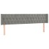 Cabecero de terciopelo gris claro 183x16x78/88