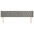 Cabecero de terciopelo gris claro 183x16x78/88