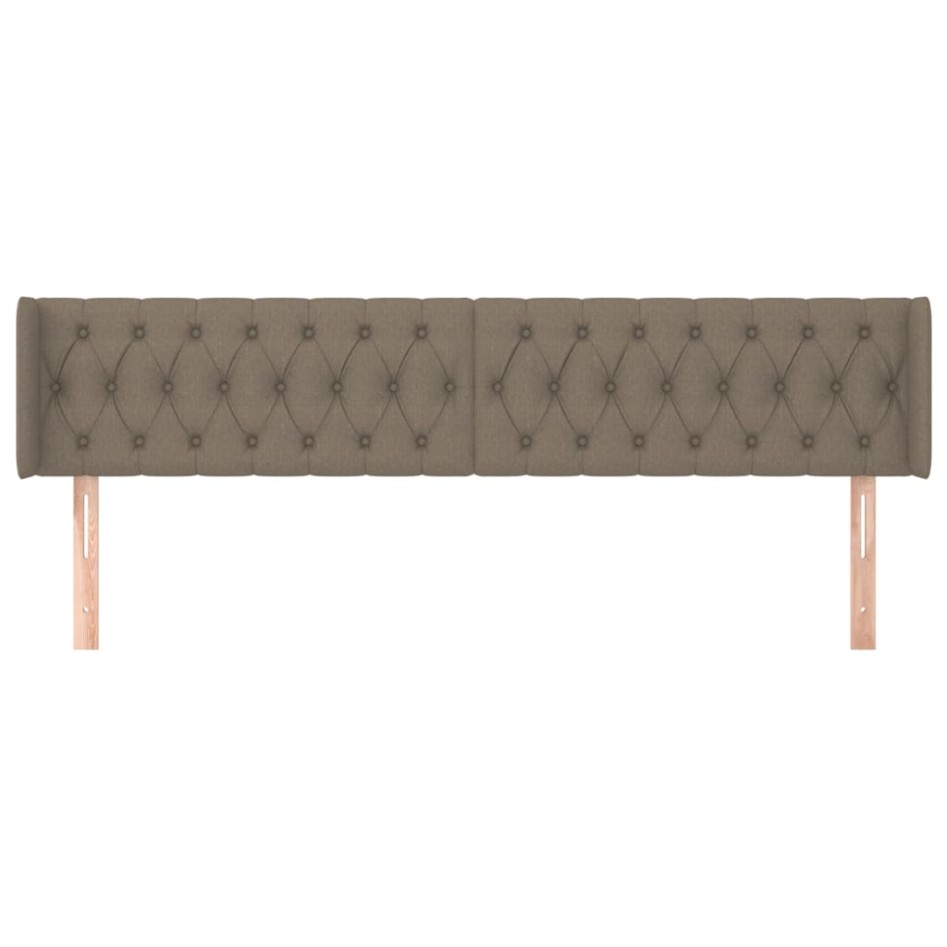 Cabecero de tela gris taupe 203x16x78/88