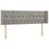 Cabecero de terciopelo gris claro 163x16x78/88