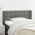 Cabecero de tela gris oscuro 103x16x78/88