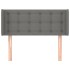 Cabecero de tela gris oscuro 103x16x78/88