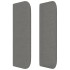 Cabecero de tela gris oscuro 103x16x78/88