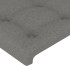 Cabecero de tela gris oscuro 103x16x78/88