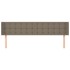 Cabecero de tela gris taupe 183x16x78/88