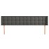 Cabecero de terciopelo gris oscuro 163x16x78/88