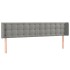 Cabecero de terciopelo gris claro 183x16x78/88