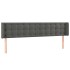 Cabecero de terciopelo gris oscuro 203x16x78/88