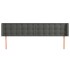 Cabecero de terciopelo gris oscuro 203x16x78/88