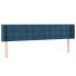 Cabecero de terciopelo azul oscuro 163x16x78/88