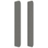 Cabecero con orejas de tela gris oscuro 93x16x118/128
