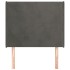 Cabecero con orejas de terciopelo gris oscuro 83x16x118/128