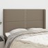Cabecero con orejas de tela gris taupe 147x16x118/128