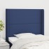 Cabecero con orejas de tela azul 93x16x118/128