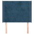 Cabecero con orejas de terciopelo azul oscuro 93x16x118/128
