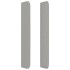 Cabecero con orejas de tela gris claro 103x16x118/128