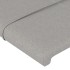 Cabecero con orejas de tela gris claro 103x16x118/128
