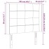 Cabecero con orejas de tela gris claro 103x16x118/128