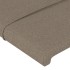 Cabecero con orejas de tela gris taupe 93x16x118/128