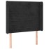 Cabecero con orejas de terciopelo negro 83x16x118/128