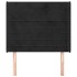 Cabecero con orejas de terciopelo negro 83x16x118/128