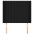 Cabecero con orejas de tela negro 93x16x118/128
