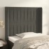Cabecero con orejas de terciopelo gris oscuro 83x16x118/128