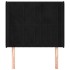 Cabecero con orejas de terciopelo negro 93x16x118/128